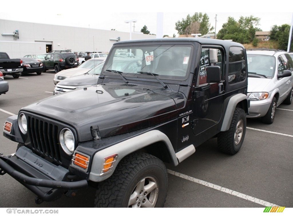 2002 Wrangler X 4x4 - Black / Agate Black photo #4