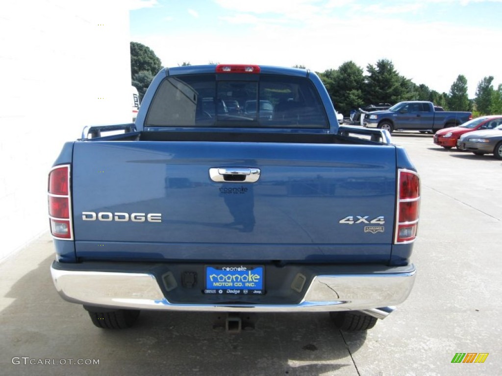 2004 Ram 1500 Laramie Quad Cab 4x4 - Atlantic Blue Pearl / Dark Slate Gray photo #5