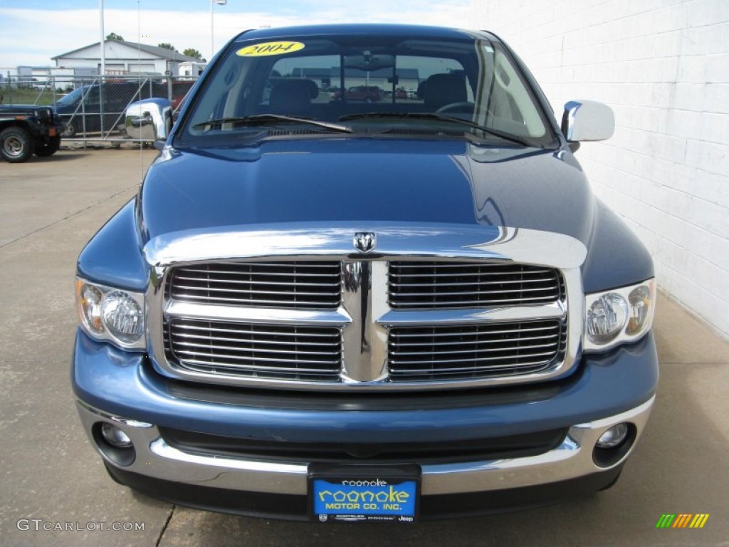 2004 Ram 1500 Laramie Quad Cab 4x4 - Atlantic Blue Pearl / Dark Slate Gray photo #9