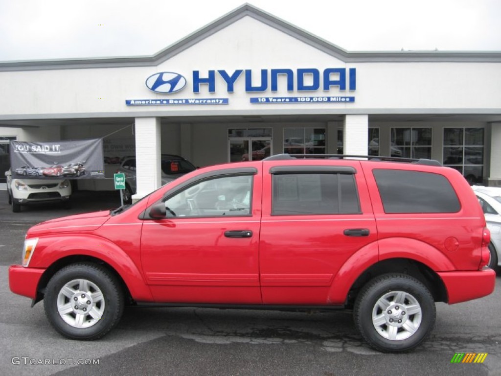 2005 Durango SLT 4x4 - Flame Red / Medium Slate Gray photo #1