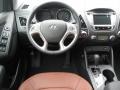 Black/Saddle 2012 Hyundai Tucson Limited Steering Wheel