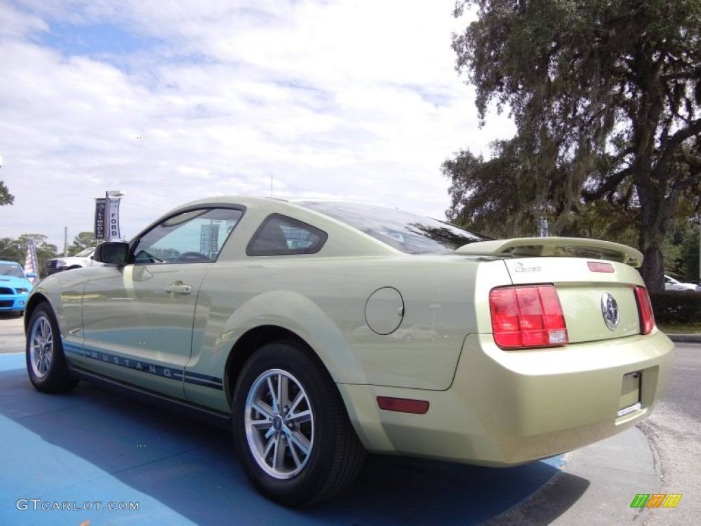 Legend Lime Metallic 2005 Ford Mustang V6 Deluxe Coupe Exterior Photo #53857876