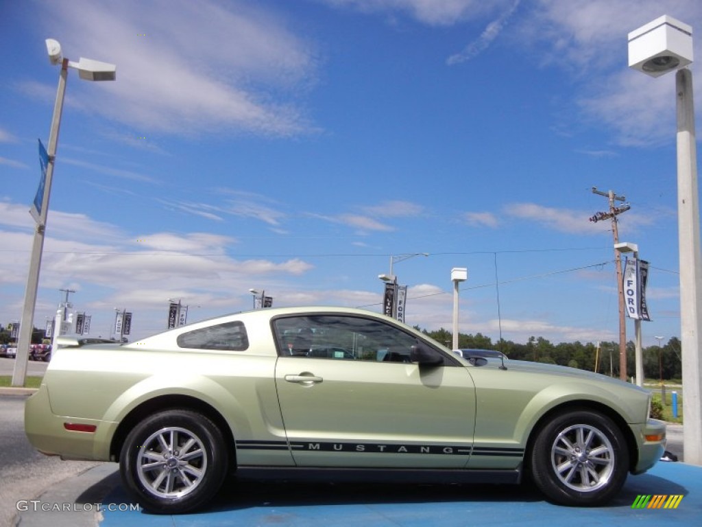 Legend Lime Metallic 2005 Ford Mustang V6 Deluxe Coupe Exterior Photo #53857902