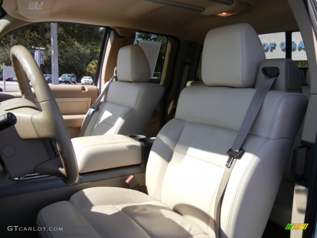 2004 F150 Lariat SuperCab - Oxford White / Tan photo #13