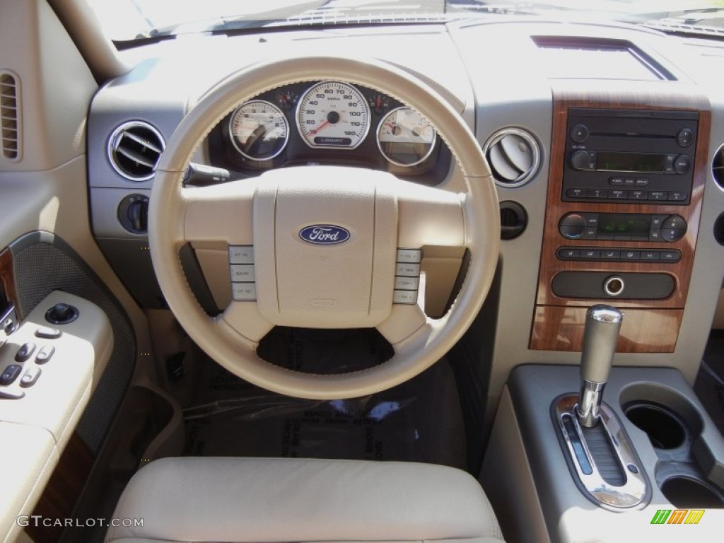2004 F150 Lariat SuperCab - Oxford White / Tan photo #21