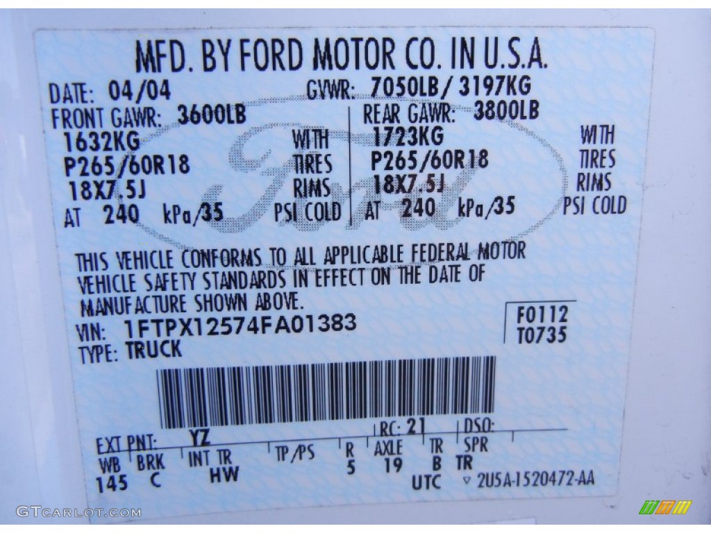 2004 F150 Lariat SuperCab - Oxford White / Tan photo #28