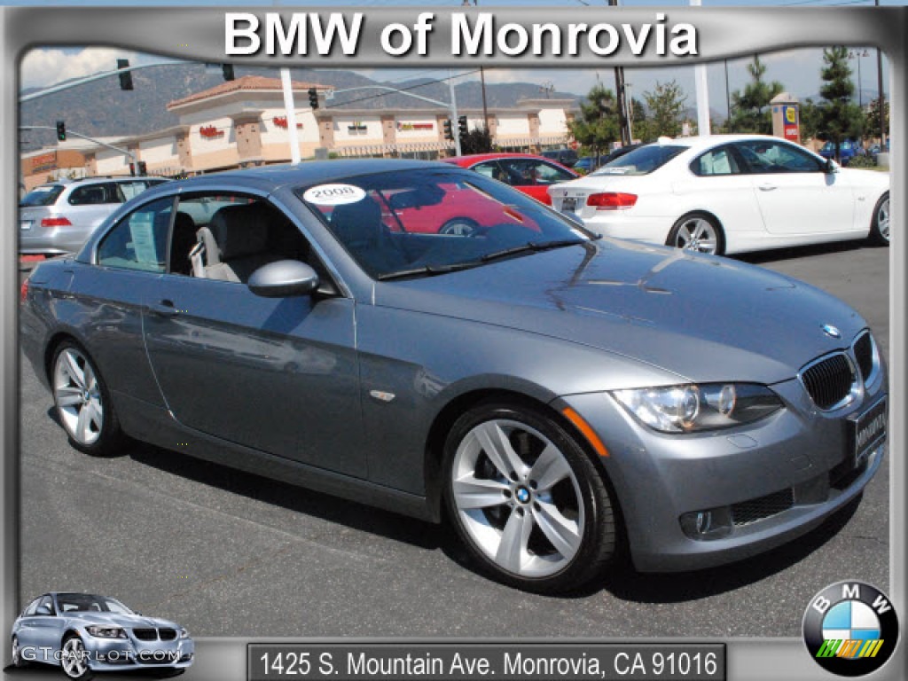 2008 3 Series 335i Convertible - Space Grey Metallic / Black photo #1