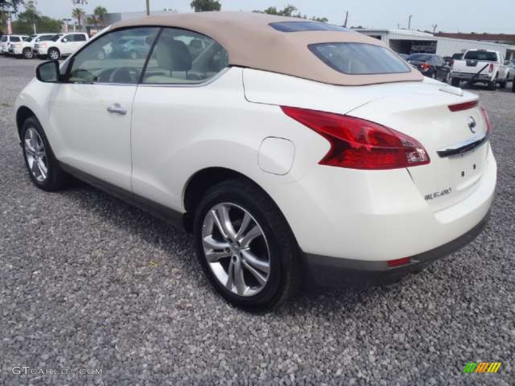 2011 Murano CrossCabriolet AWD - Glacier White Pearl / Beige photo #3