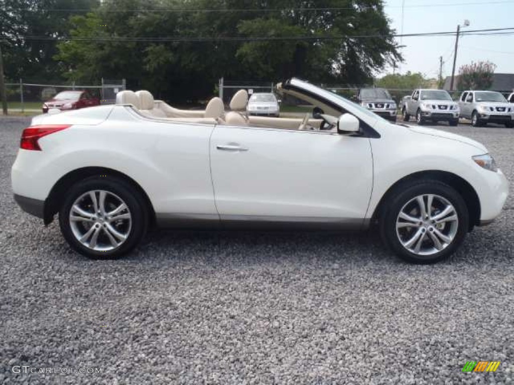 2011 Murano CrossCabriolet AWD - Glacier White Pearl / Beige photo #16