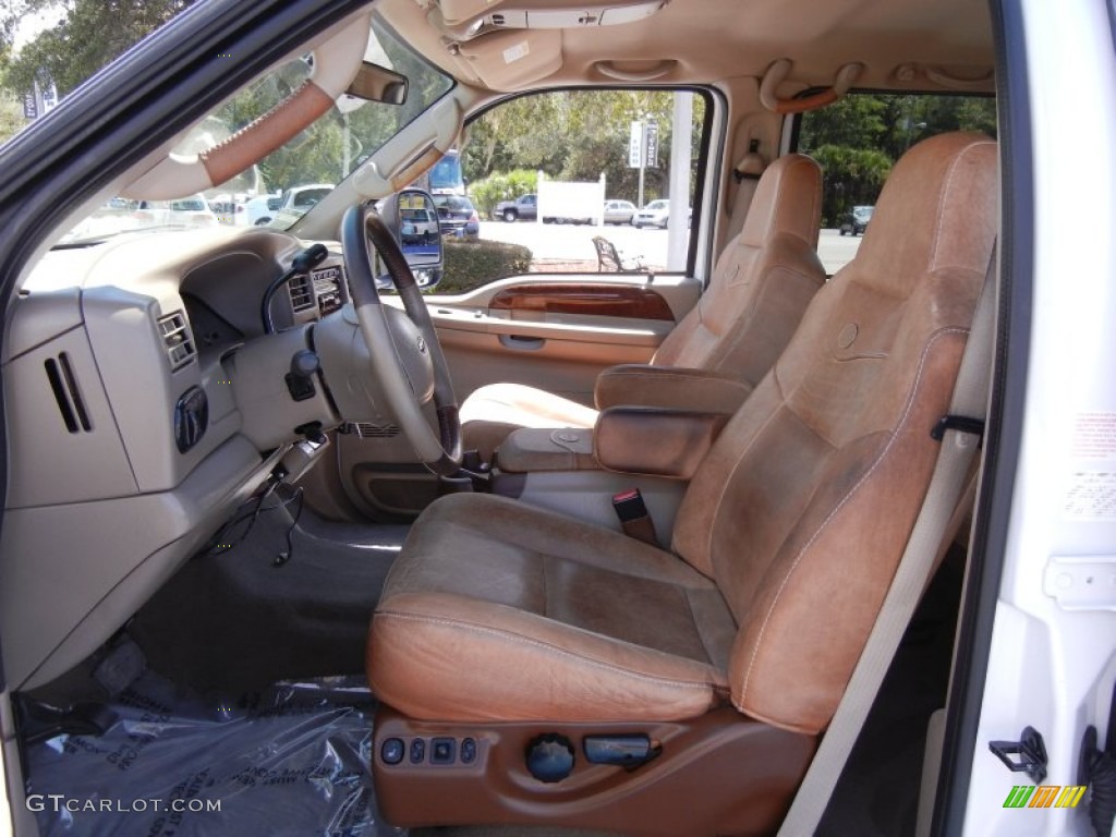 Castano Brown Interior 2003 Ford F350 Super Duty King Ranch Crew Cab Dually Photo #53861257