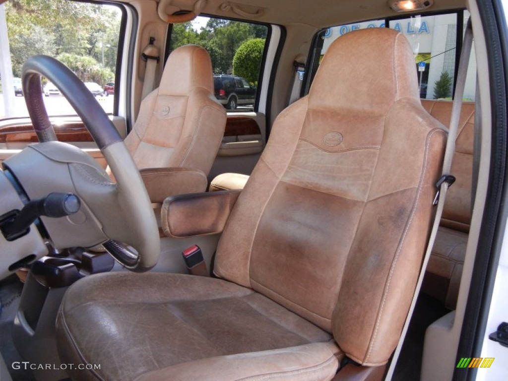 Castano Brown Interior 2003 Ford F350 Super Duty King Ranch Crew Cab Dually Photo #53861266