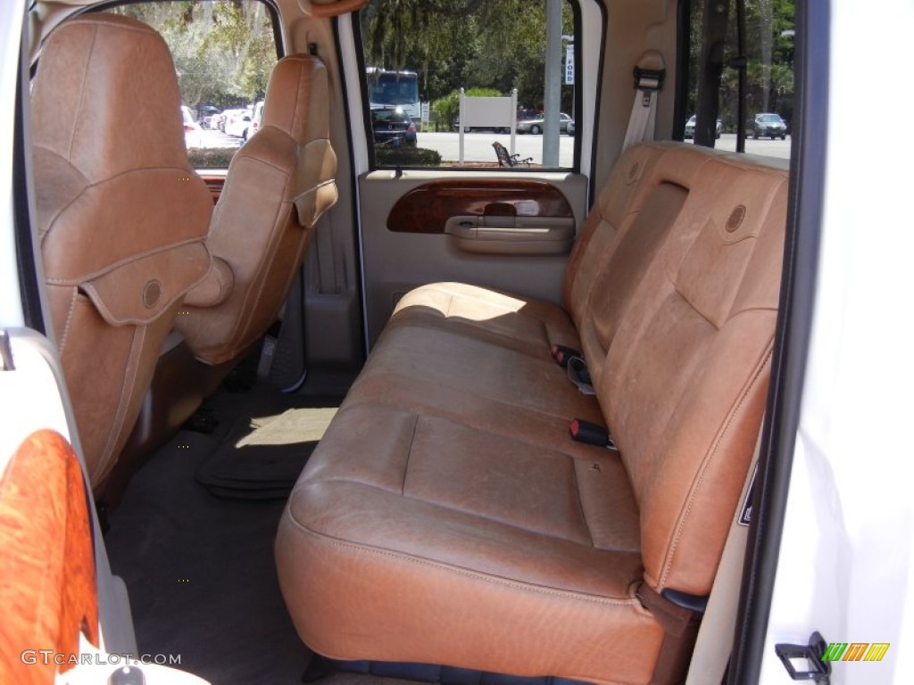 Castano Brown Interior 2003 Ford F350 Super Duty King Ranch Crew Cab Dually Photo #53861292