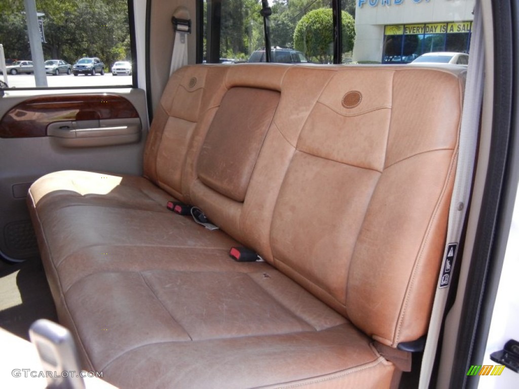 Castano Brown Interior 2003 Ford F350 Super Duty King Ranch Crew Cab Dually Photo #53861299