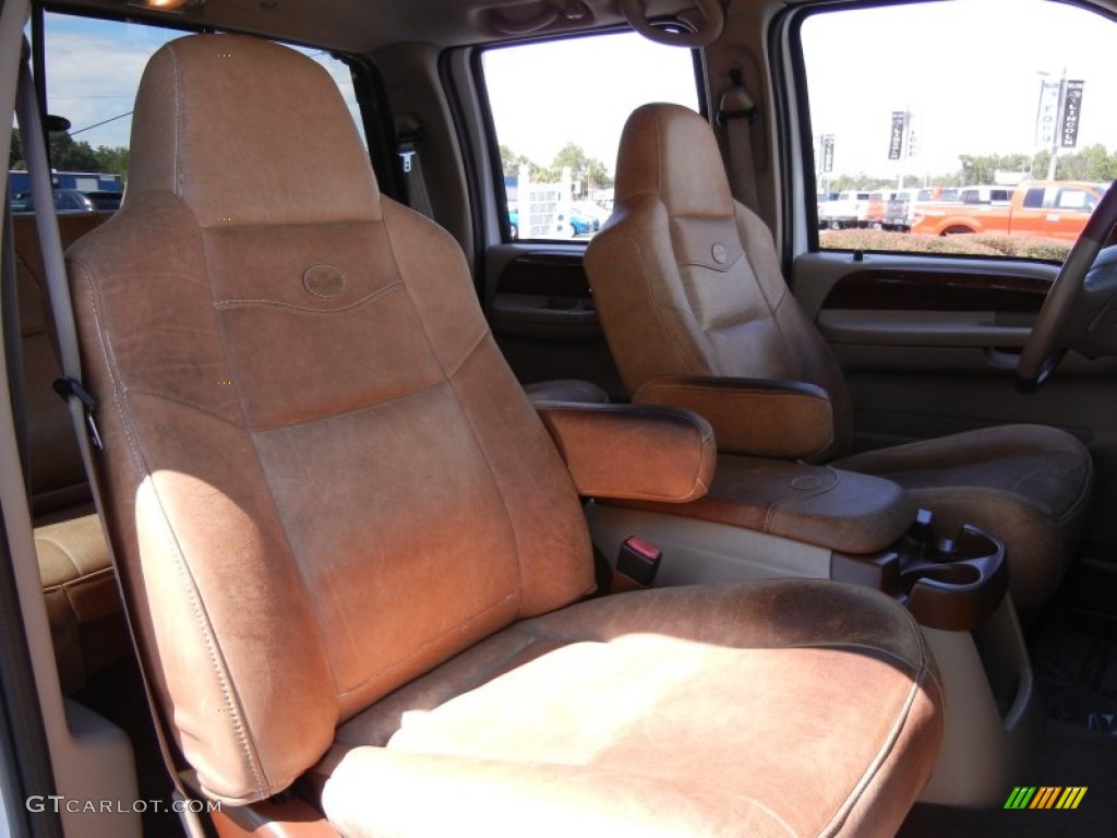 Castano Brown Interior 2003 Ford F350 Super Duty King Ranch Crew Cab Dually Photo #53861320