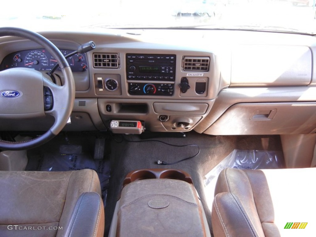 2003 Ford F350 Super Duty King Ranch Crew Cab Dually Castano Brown Dashboard Photo #53861329