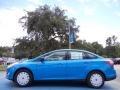 2012 Blue Candy Metallic Ford Focus SE SFE Sedan  photo #2