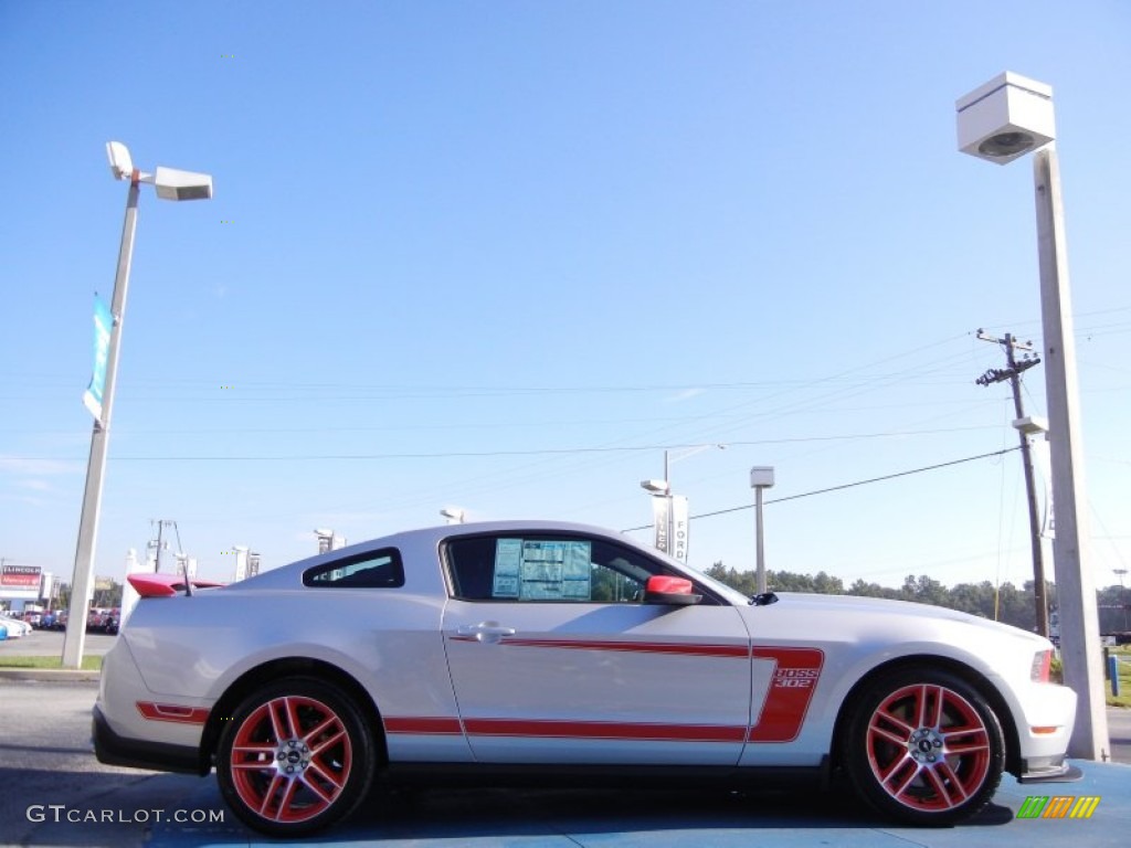 Ingot Silver Metallic/Race Red 2012 Ford Mustang Boss 302 Laguna Seca Exterior Photo #53861827