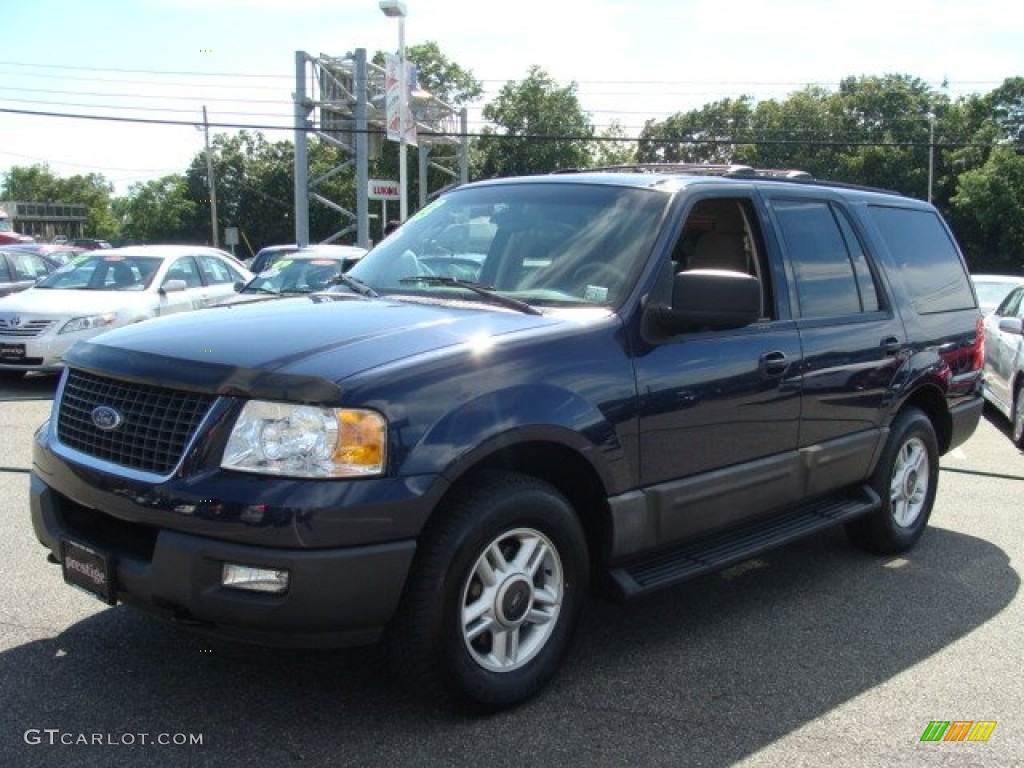 2003 Expedition XLT 4x4 - True Blue Metallic / Medium Parchment photo #3