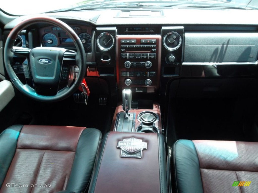 2010 Ford F150 Harley-Davidson SuperCrew Harley Davidson Lava Red/Black Dashboard Photo #53864392