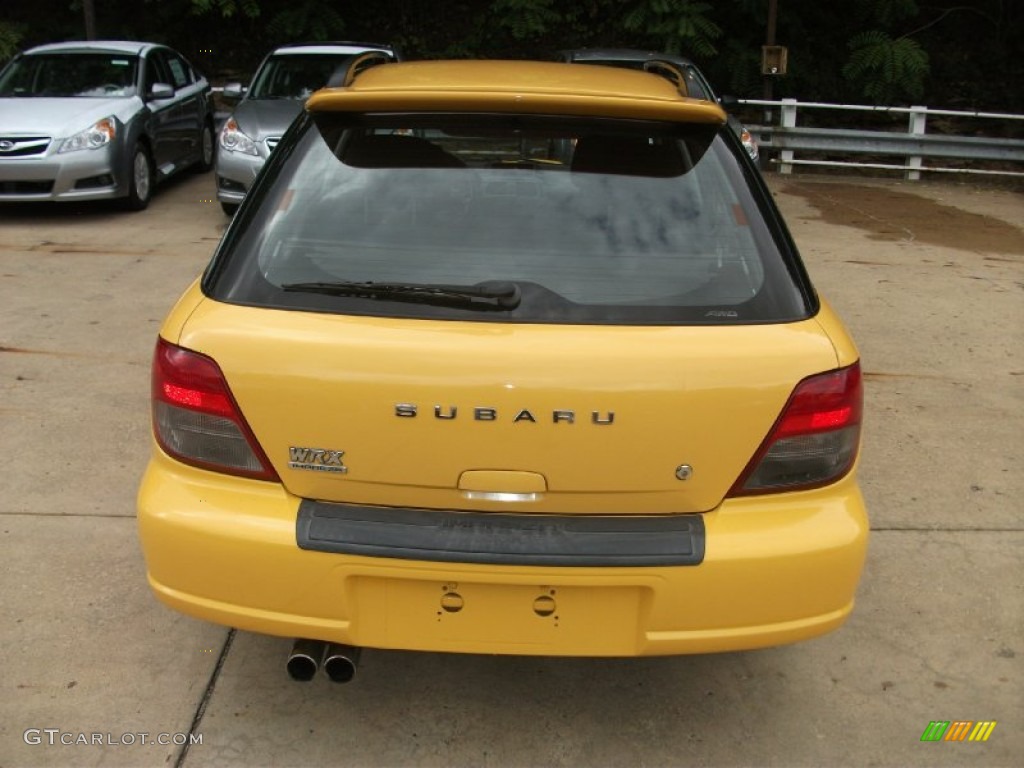 2003 Impreza WRX Wagon - Sonic Yellow / Black photo #6