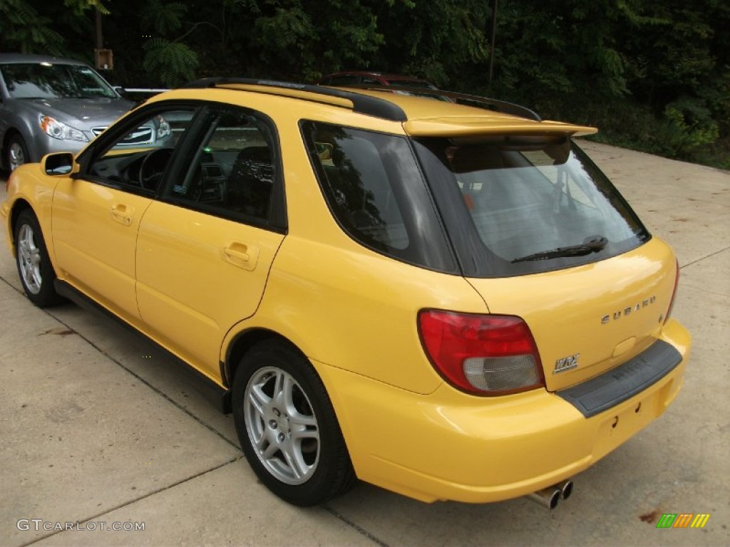 2003 Impreza WRX Wagon - Sonic Yellow / Black photo #7