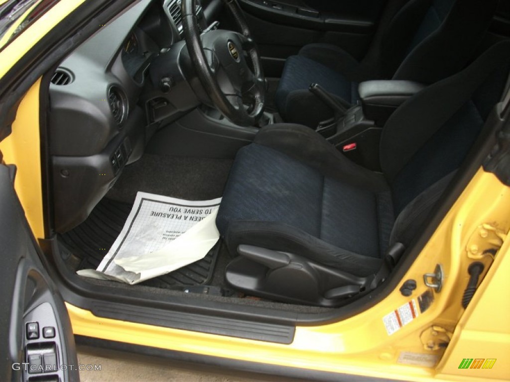 2003 Impreza WRX Wagon - Sonic Yellow / Black photo #11