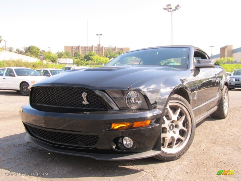 2007 Mustang Shelby GT500 Convertible - Black / Black/Red photo #1
