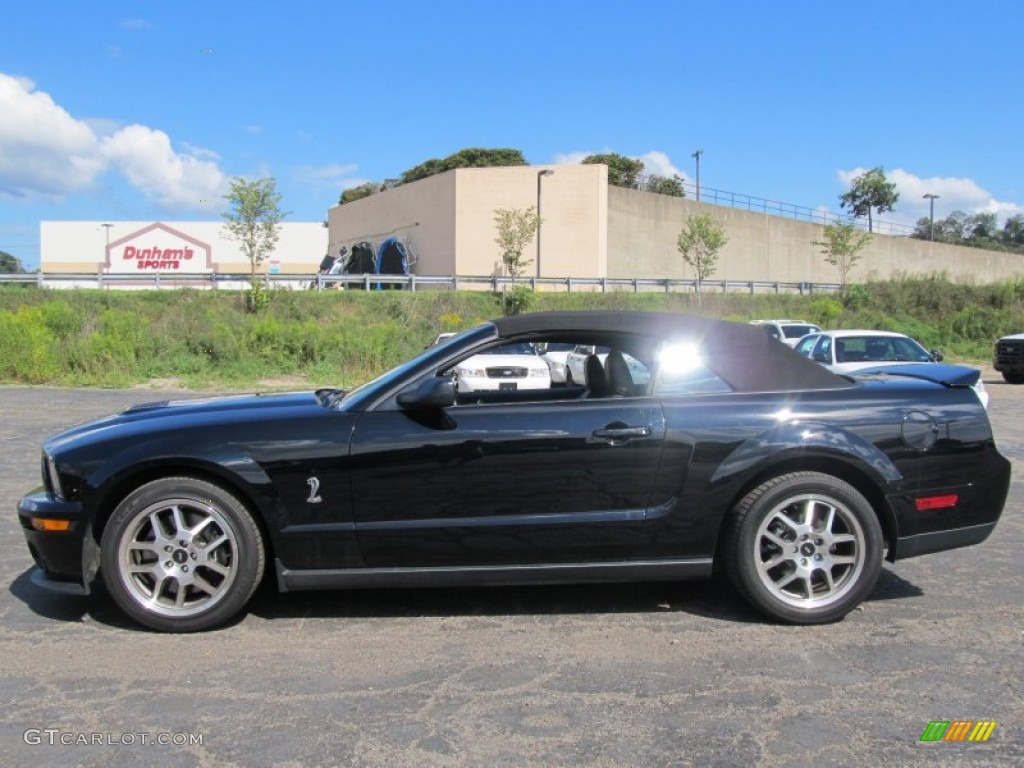 2007 Mustang Shelby GT500 Convertible - Black / Black/Red photo #2
