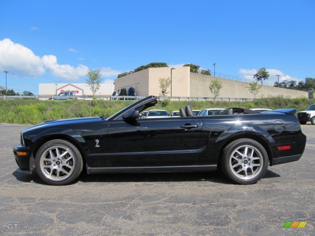 2007 Mustang Shelby GT500 Convertible - Black / Black/Red photo #3