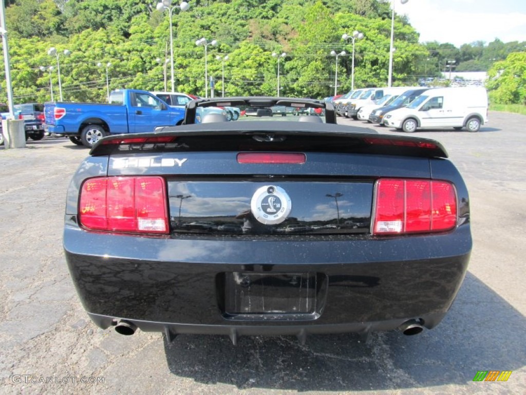 2007 Mustang Shelby GT500 Convertible - Black / Black/Red photo #4