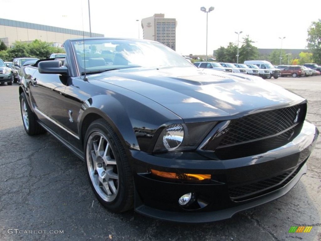 2007 Mustang Shelby GT500 Convertible - Black / Black/Red photo #6