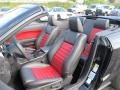 Black/Red 2007 Ford Mustang Shelby GT500 Convertible Interior Color