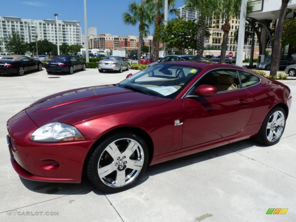 2008 XK XK8 Coupe - Radiance Red Metallic / Caramel photo #3