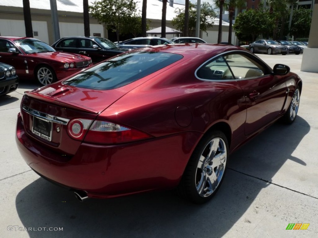 2008 XK XK8 Coupe - Radiance Red Metallic / Caramel photo #7