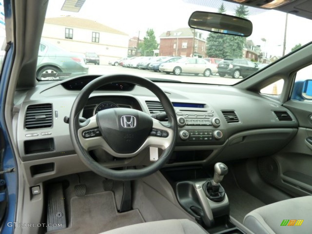 2008 Honda Civic EX Sedan Gray Dashboard Photo #53867776