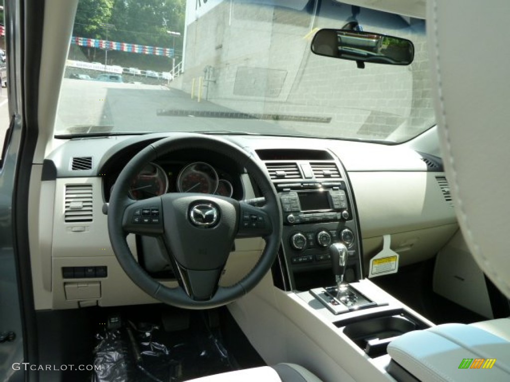 2011 CX-9 Touring AWD - Dolphin Gray Mica / Sand photo #13