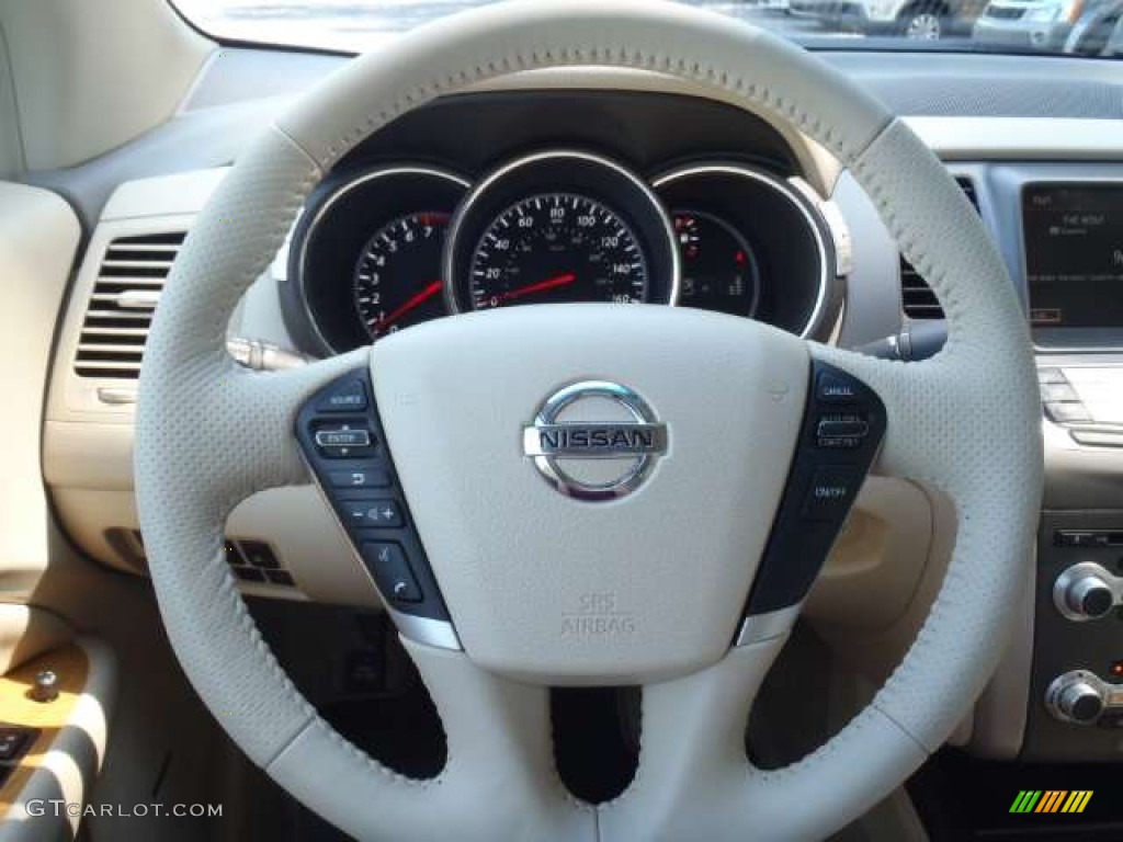2011 Nissan Murano CrossCabriolet AWD CC Cashmere Steering Wheel Photo #53869642