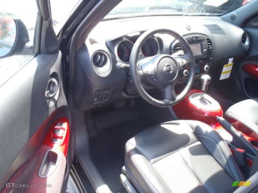 Black/Red w/Red Trim Interior 2011 Nissan Juke SL Photo #53869738