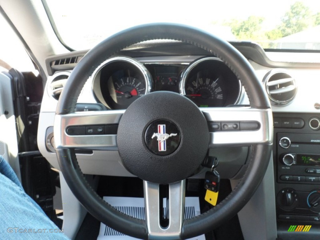 2008 Ford Mustang GT/CS California Special Coupe Charcoal Black/Dove Steering Wheel Photo #53870599