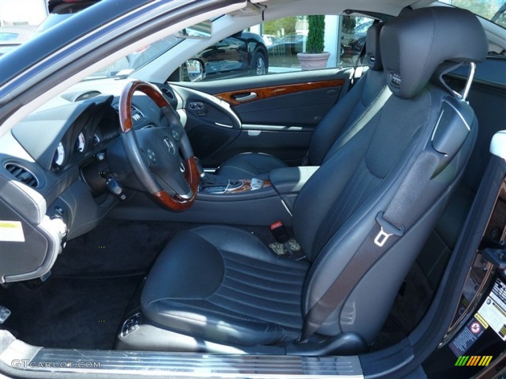 Black Interior 2009 Mercedes-Benz SL 550 Roadster Photo #53871631