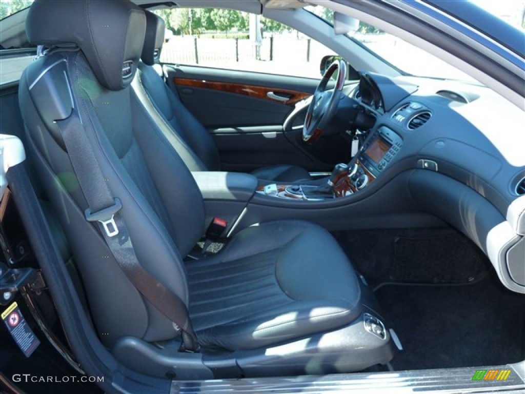 Black Interior 2009 Mercedes-Benz SL 550 Roadster Photo #53871697