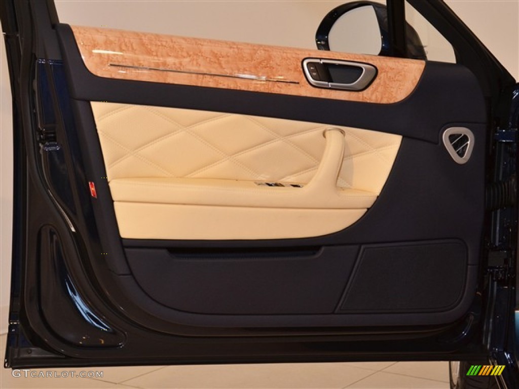 2012 Bentley Continental Flying Spur Speed Magnolia/Imperial Blue Door Panel Photo #53872618