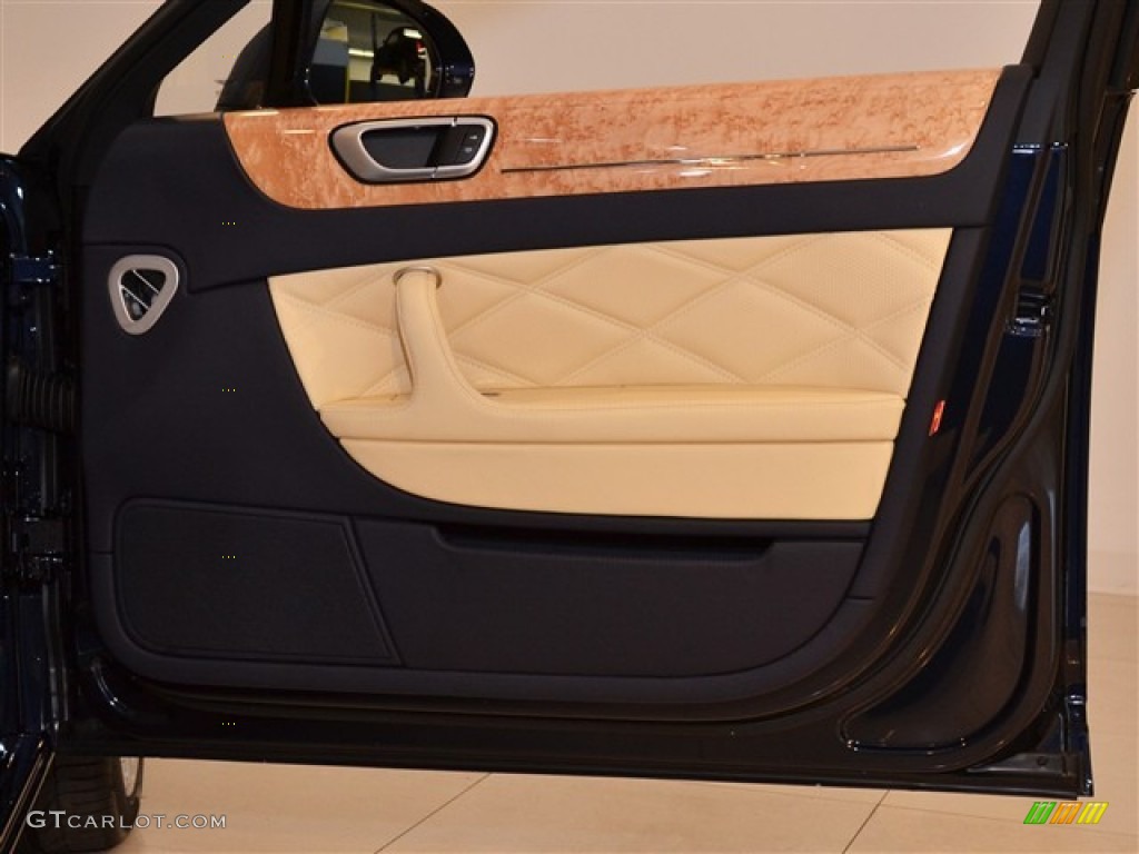 2012 Bentley Continental Flying Spur Speed Magnolia/Imperial Blue Door Panel Photo #53872630