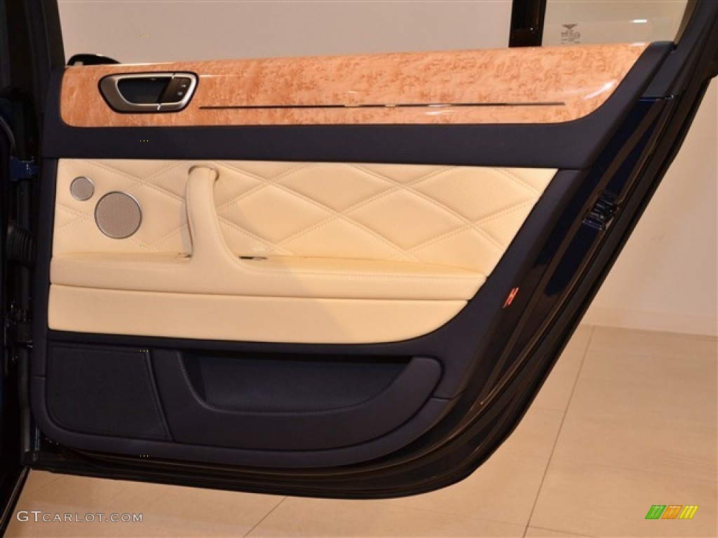 2012 Bentley Continental Flying Spur Speed Magnolia/Imperial Blue Door Panel Photo #53872648