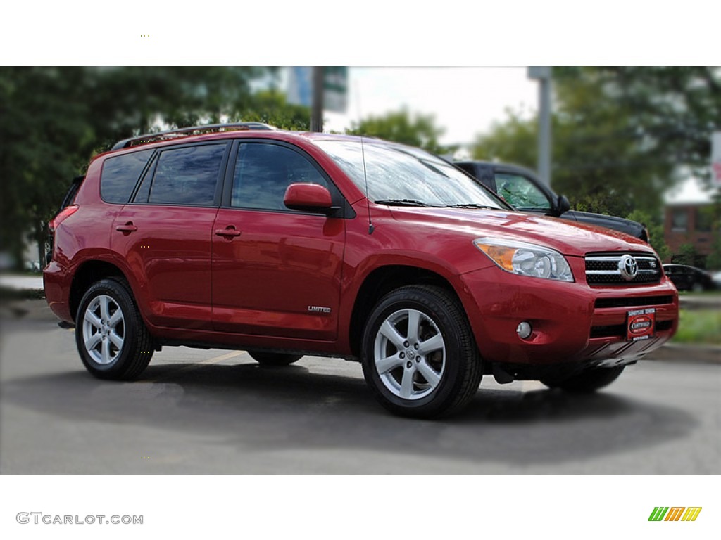 2008 RAV4 Limited V6 4WD - Barcelona Red Pearl / Ash photo #2