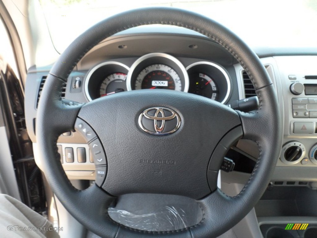 2011 Toyota Tacoma V6 PreRunner Double Cab Graphite Gray Steering Wheel Photo #53875577
