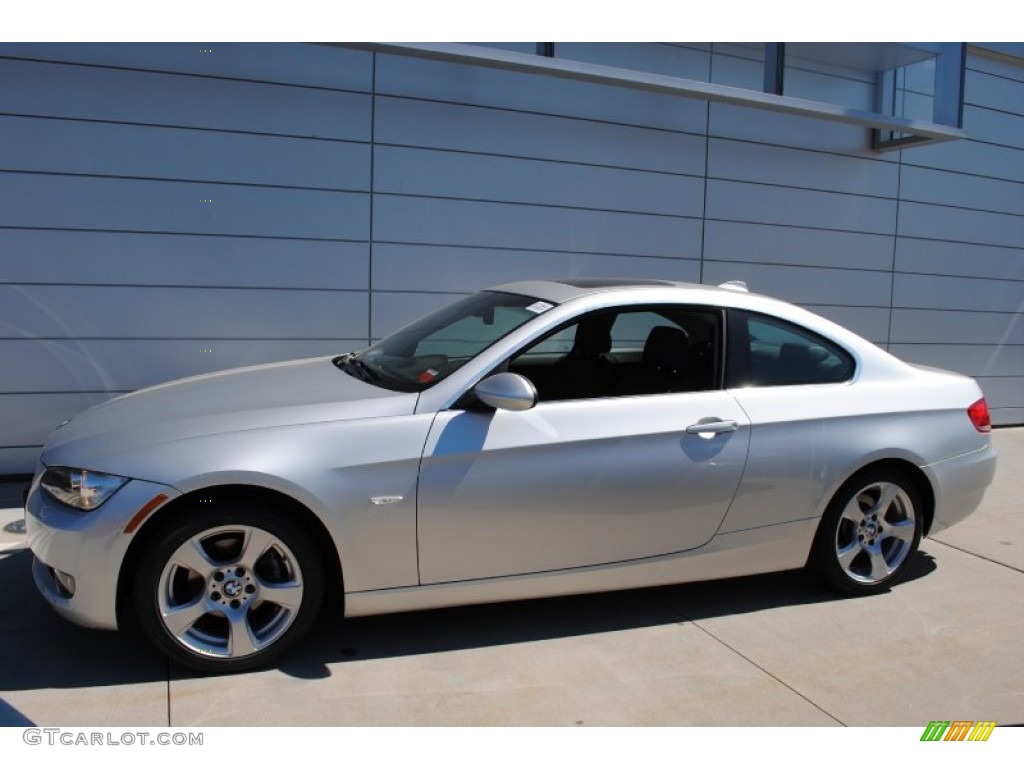 2007 3 Series 328xi Coupe - Titanium Silver Metallic / Black photo #3