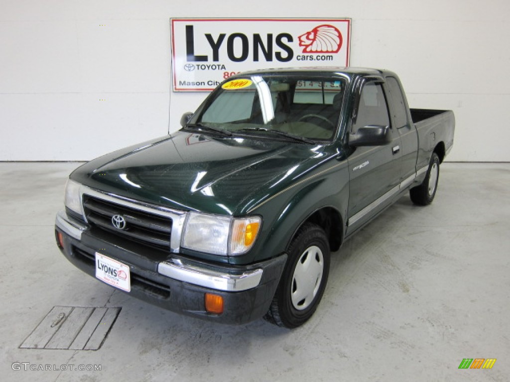 2000 Tacoma Extended Cab - Imperial Jade Green Mica / Oak photo #1