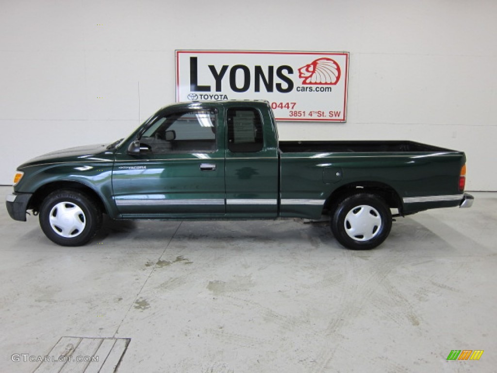 2000 Tacoma Extended Cab - Imperial Jade Green Mica / Oak photo #32