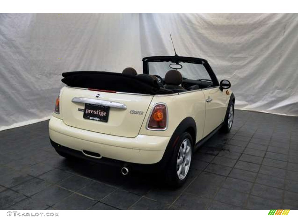 2009 Cooper Convertible - Pepper White / Lounge Hot Chocolate Leather photo #2